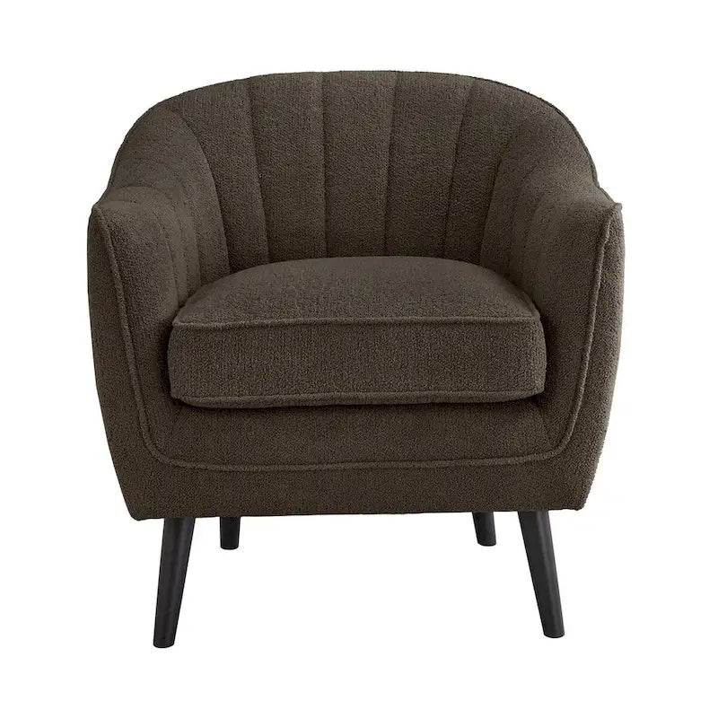 Fauteuil d'appoint capitonné du milieu du siècle avec housse de coussin amovible