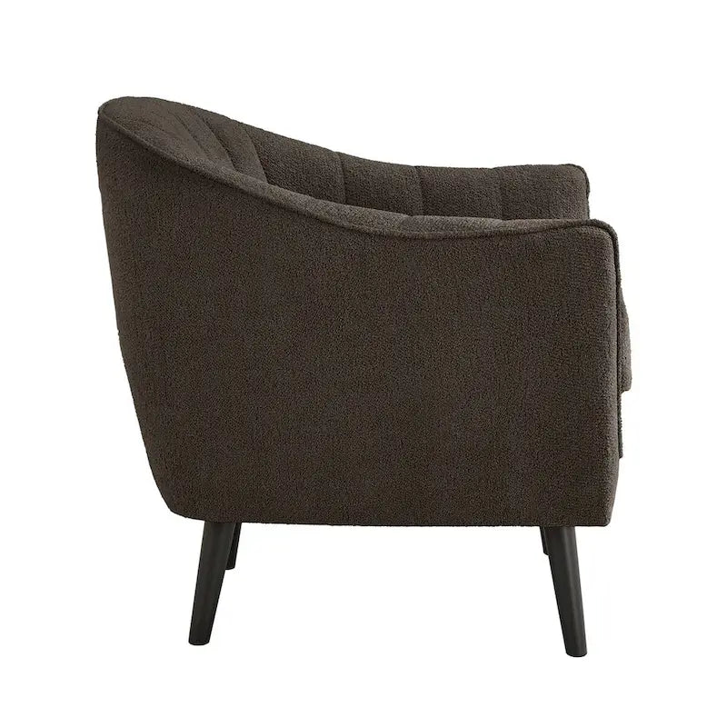 Fauteuil d'appoint capitonné du milieu du siècle avec housse de coussin amovible
