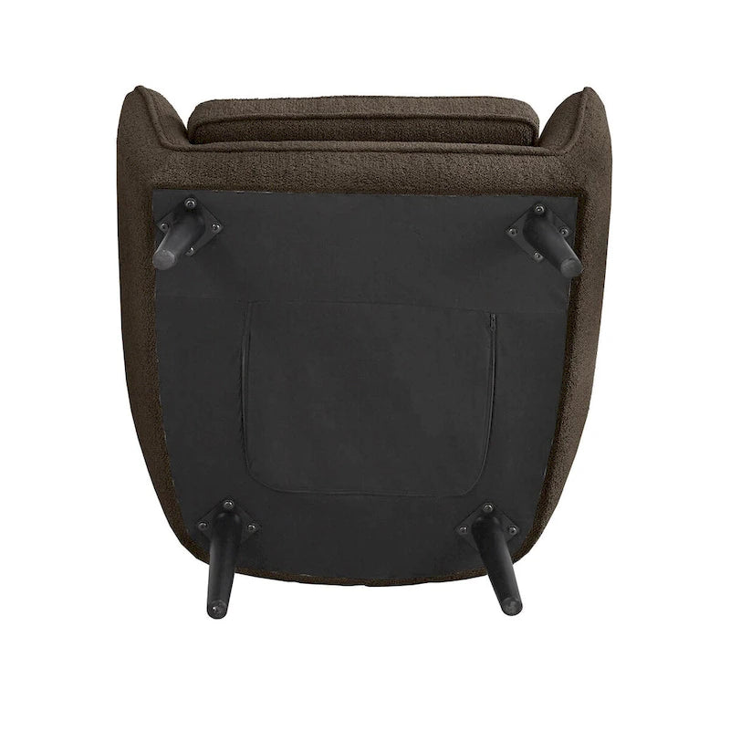 Fauteuil d'appoint capitonné du milieu du siècle avec housse de coussin amovible