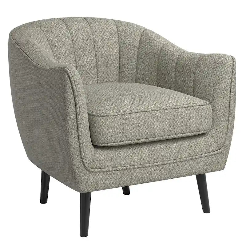 Fauteuil d'appoint capitonné du milieu du siècle avec housse de coussin amovible