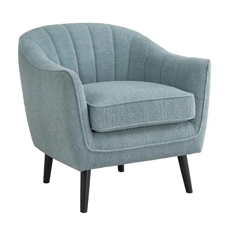 Fauteuil d'appoint capitonné du milieu du siècle avec housse de coussin amovible