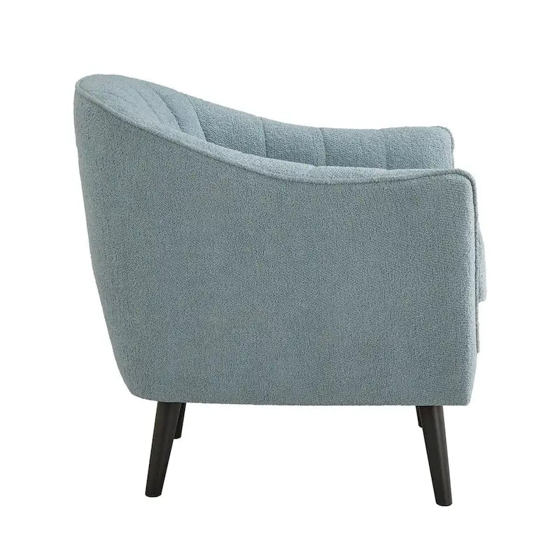 Fauteuil d'appoint capitonné du milieu du siècle avec housse de coussin amovible