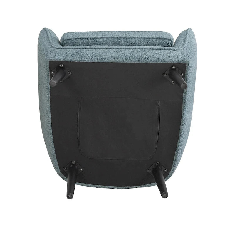 Fauteuil d'appoint capitonné du milieu du siècle avec housse de coussin amovible