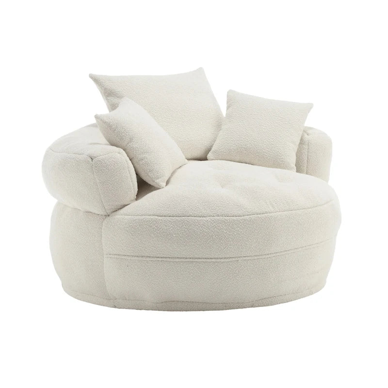 Canapé en tissu circulaire pour grand salon, fauteuil paresseux pour balcon et gîte