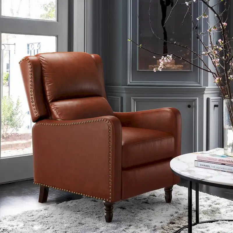 Fauteuil inclinable en cuir véritable pour le salon
