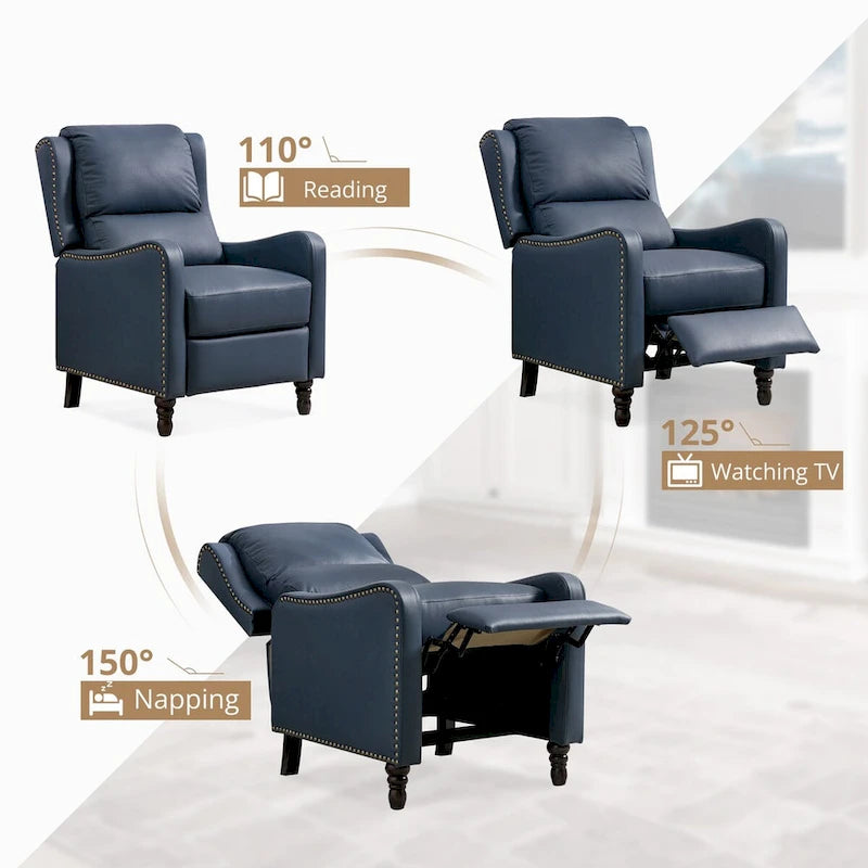 Fauteuil inclinable en cuir véritable pour le salon