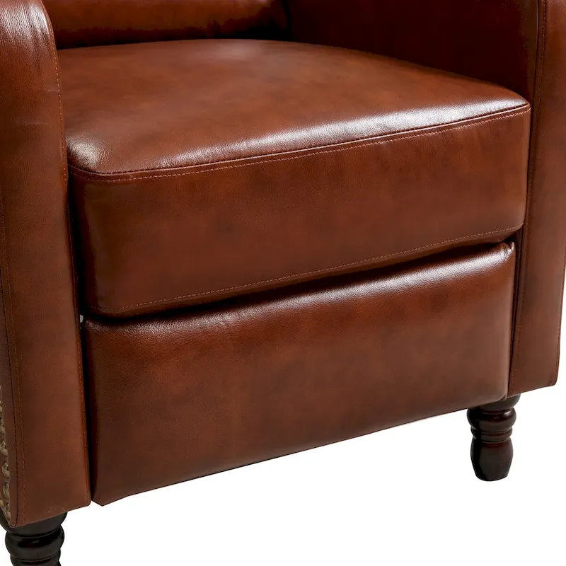 Fauteuil inclinable en cuir véritable pour le salon