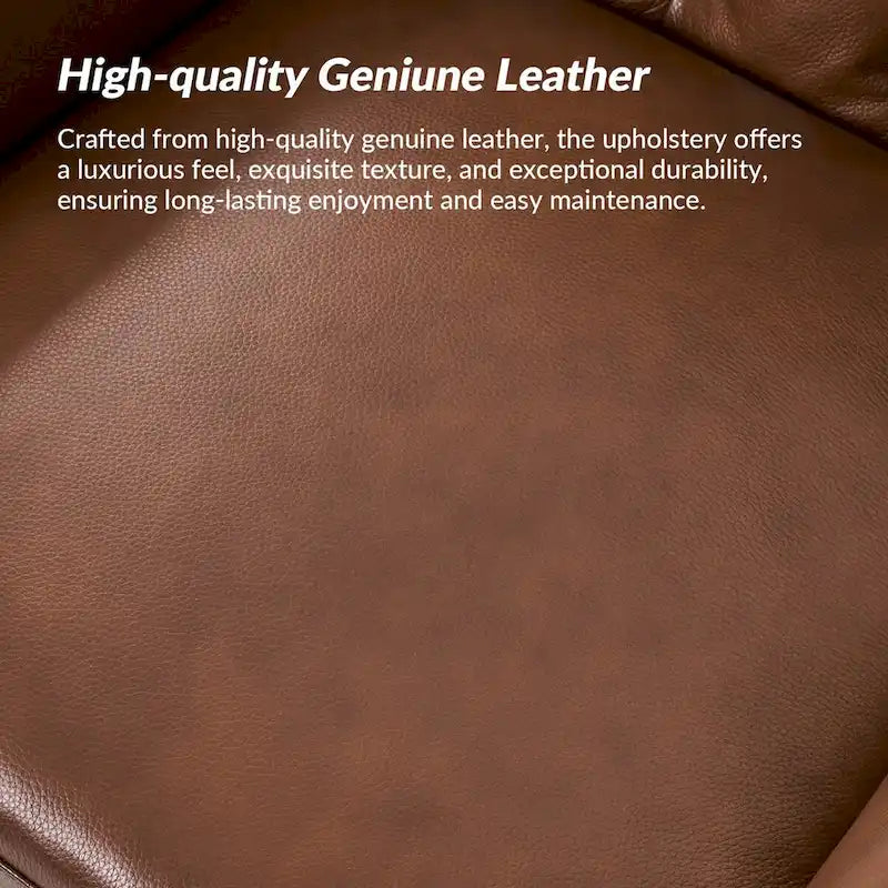 Fauteuil d'appoint traditionnel en cuir véritable Burt avec dossier à oreilles touffeté