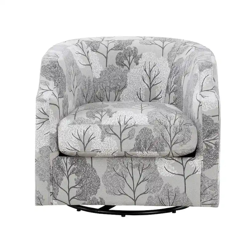 Fauteuil pivotant et inclinable de style tonneau