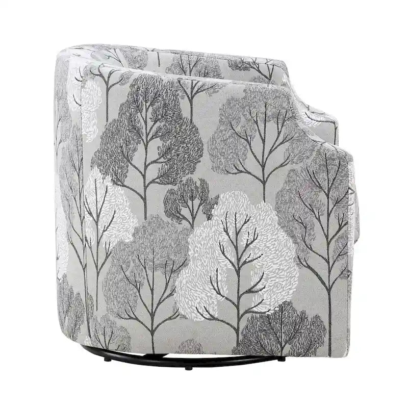 Fauteuil pivotant et inclinable de style tonneau