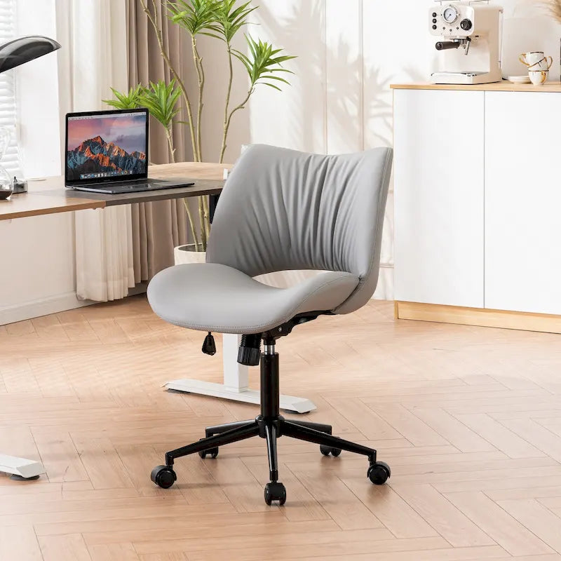 Chaise de bureau ergonomique sans accoudoirs avec roulettes