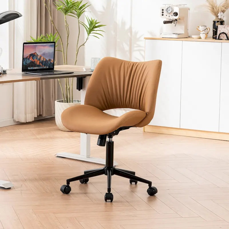 Chaise de bureau ergonomique sans accoudoirs avec roulettes
