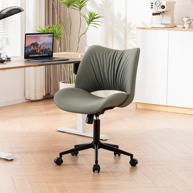 Chaise de bureau ergonomique sans accoudoirs avec roulettes