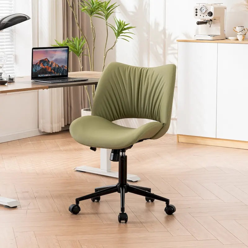 Chaise de bureau ergonomique sans accoudoirs avec roulettes