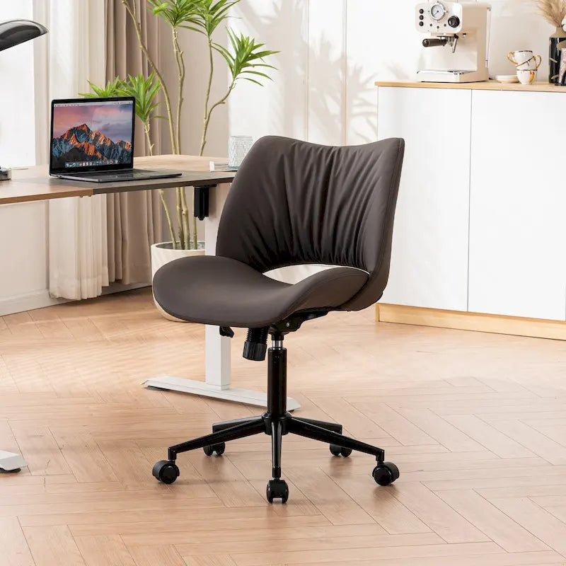Chaise de bureau ergonomique sans accoudoirs avec roulettes