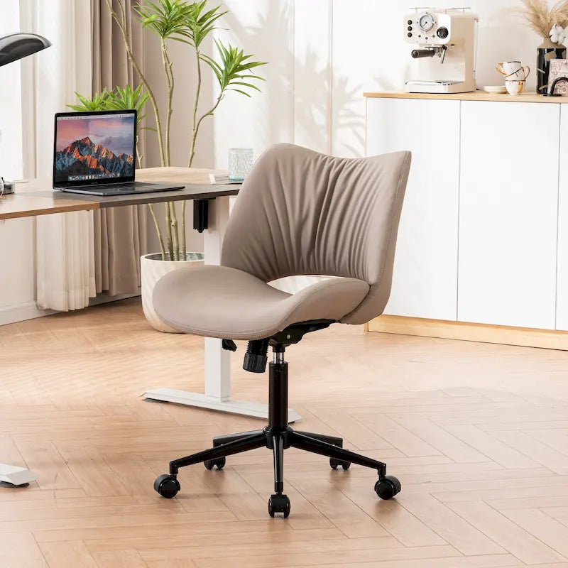 Chaise de bureau ergonomique sans accoudoirs avec roulettes
