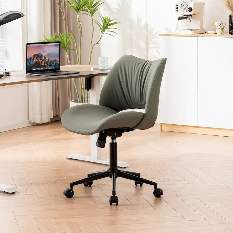Chaise de bureau ergonomique sans accoudoirs avec roulettes