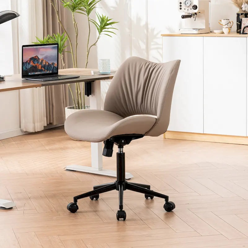 Chaise de bureau ergonomique sans accoudoirs avec roulettes