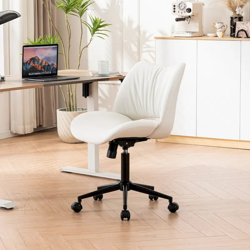 Chaise de bureau ergonomique sans accoudoirs avec roulettes