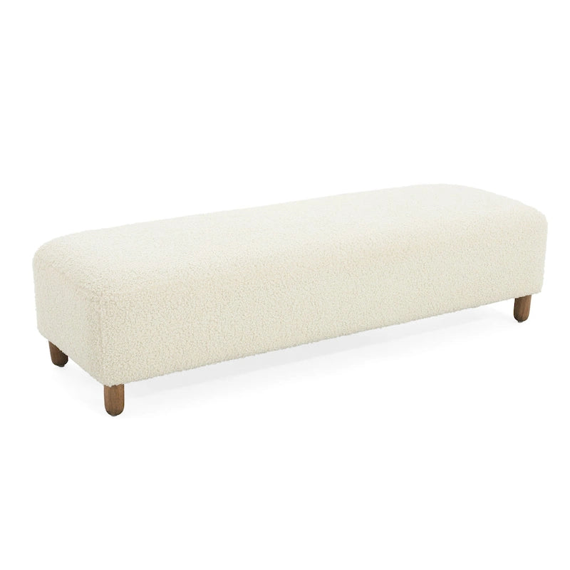Banc ottoman moderne Naci en boucle par Christopher Knight Home